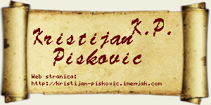 Kristijan Pisković vizit kartica